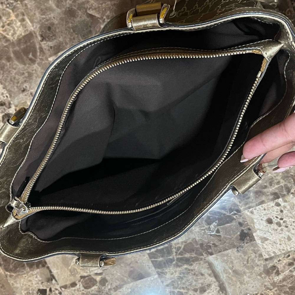 Gucci Vintage Brown and Gold Shoulder Bag - Picture 6 of 10